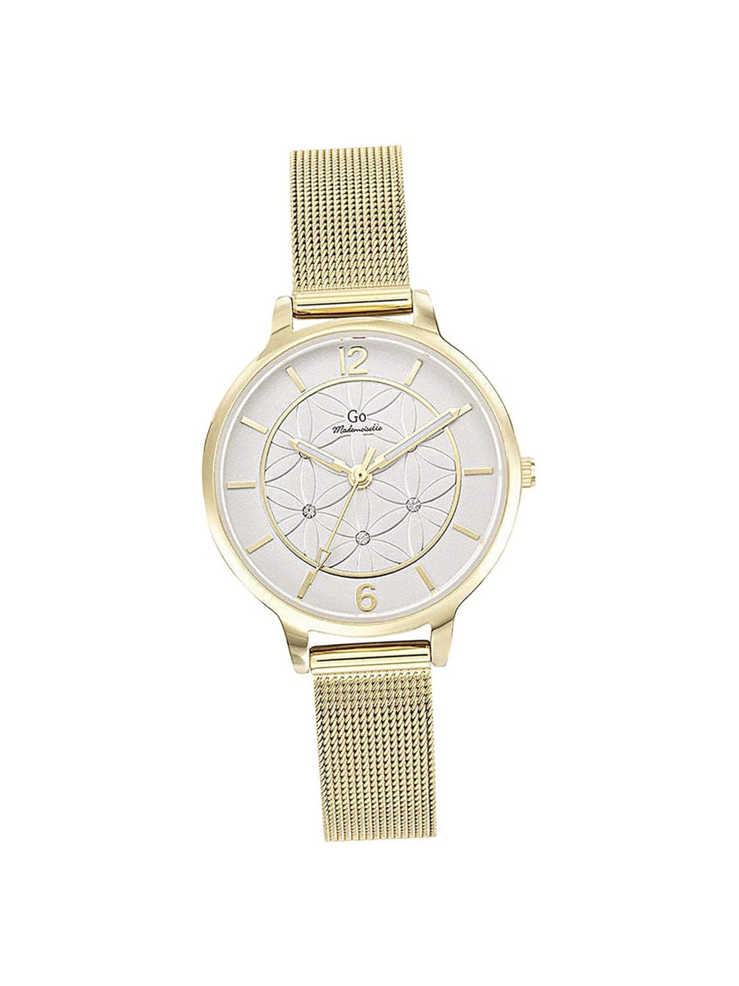 GO GirlOnly - Reloj analógico en oro: frente