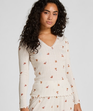 Hunkemöller Pyjama Top in Weiß: Vorderseite