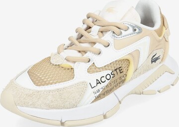 Baskets basses LACOSTE en beige : devant