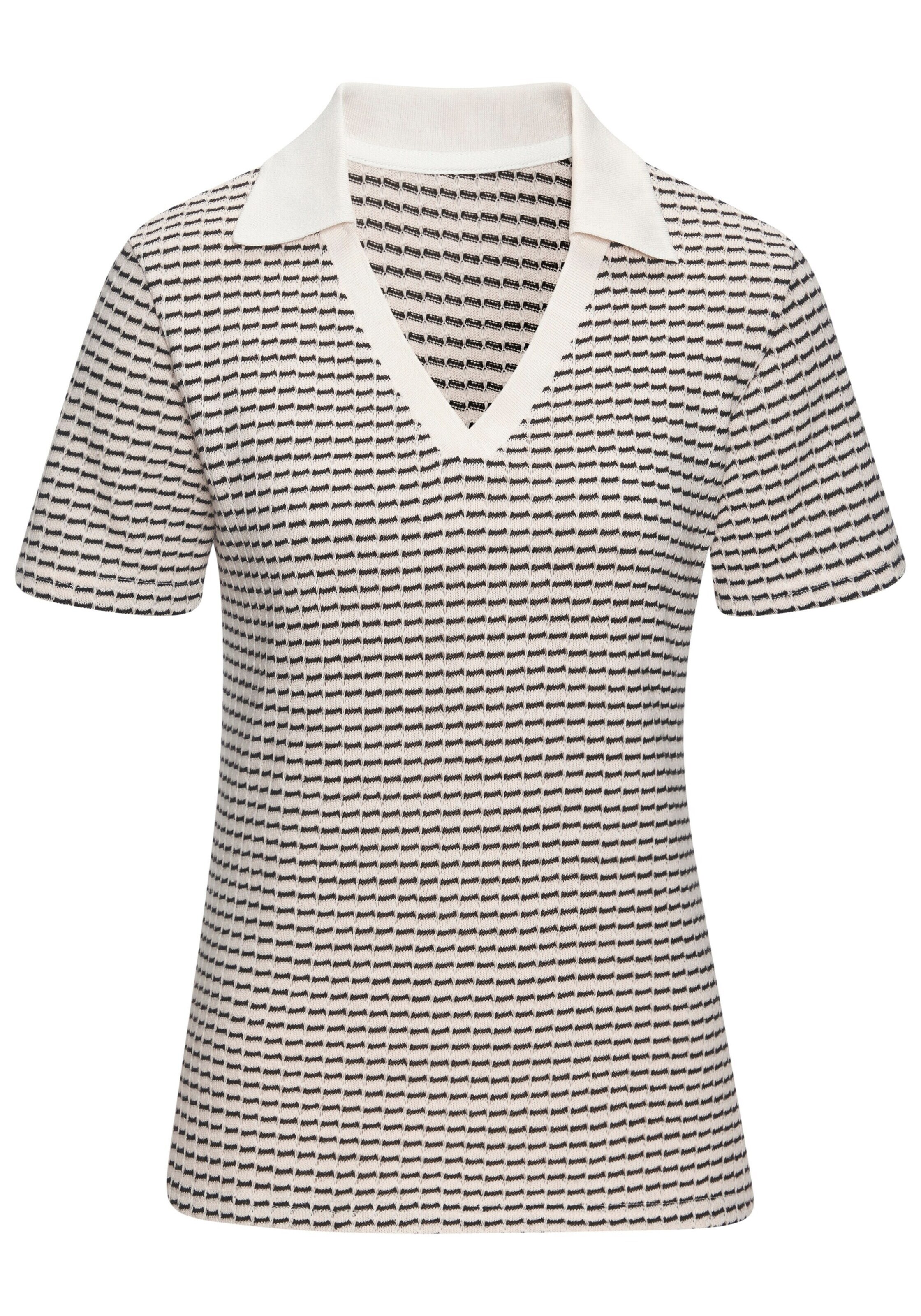 VIVANCE Poloshirt in schwarz / eierschale, Produktansicht