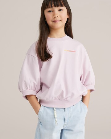 WE Fashion Свитшот в Ярко-розовый: спереди