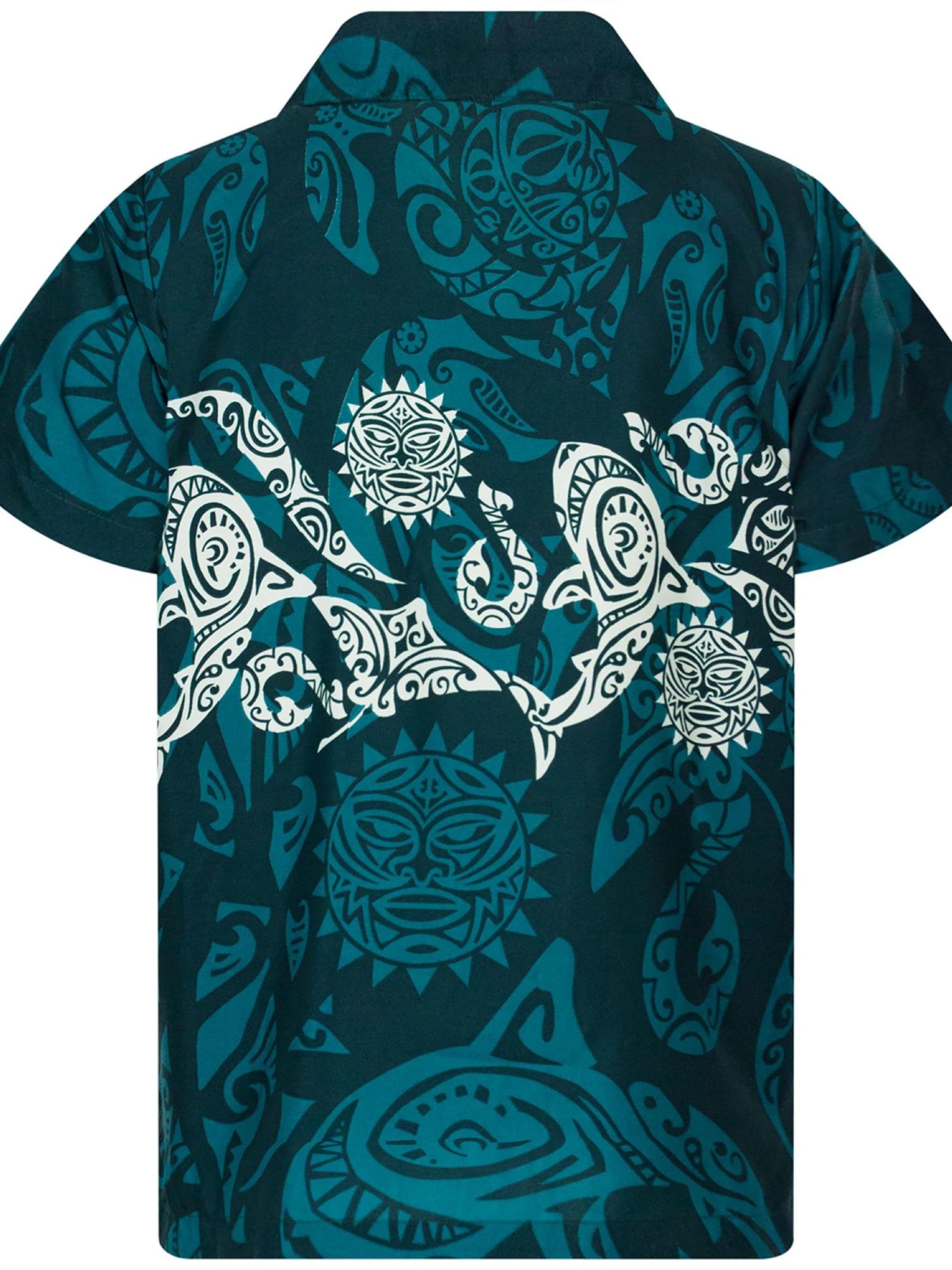 Maglietta 'Maori Chest' di King Kameha in verde