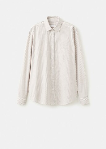 MANGO MAN Regular fit Button Up Shirt 'Playr' in Brown