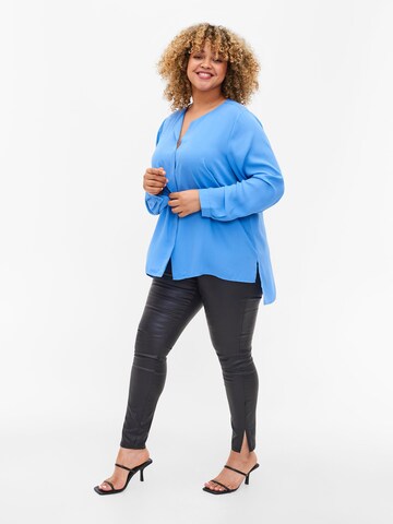 Camicia da donna 'SELI' di Zizzi in blu