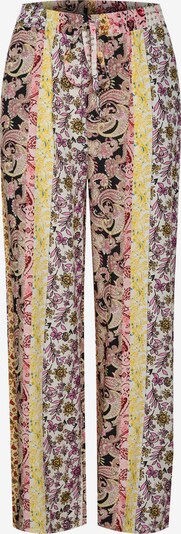 Cream Plissert bukse 'Alora' i Lysegul / rosa / svart / hvit, Produktvisning