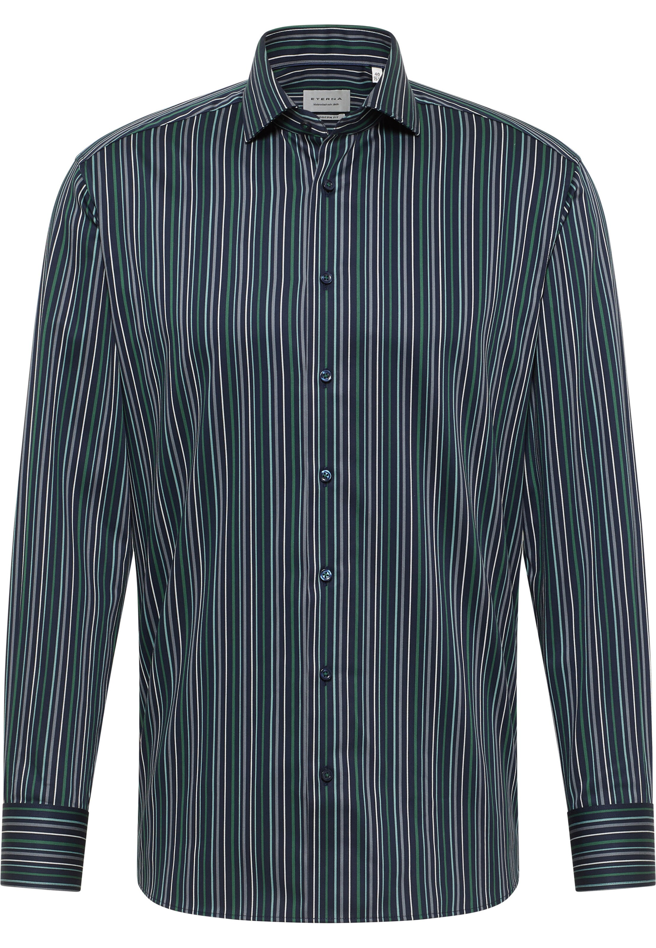 ETERNA Regular fit Button Up Shirt in Blue: front