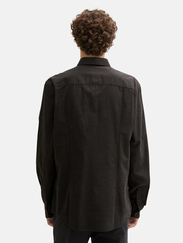 TOM TAILOR DENIM Slim fit Button Up Shirt in Black