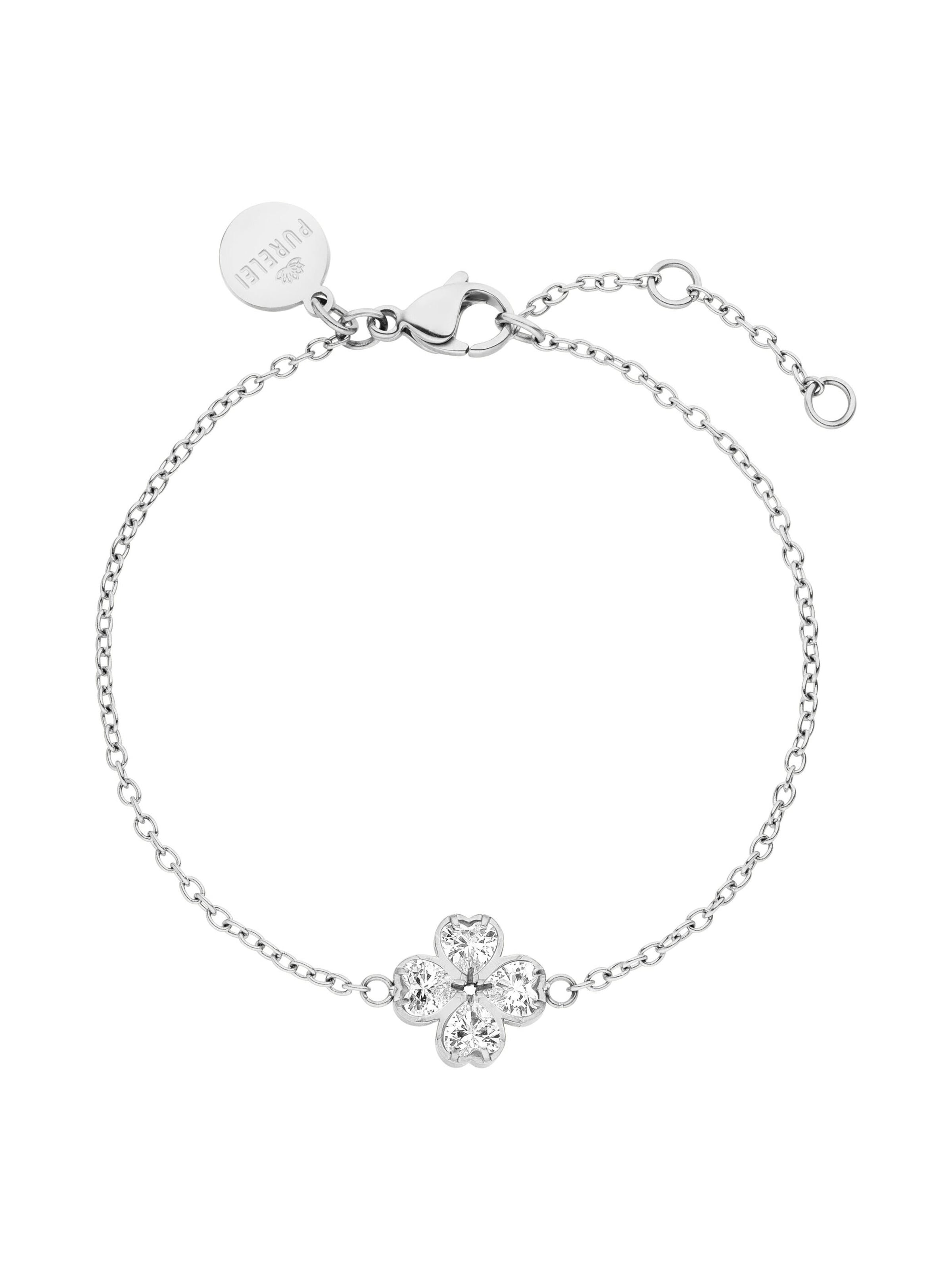 PURELEI Armband 'Cuore' in Silber: Vorderseite