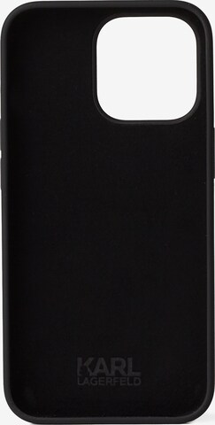 Karl Lagerfeld Калъф за смартфон 'Signature Logo iPhone 13 Pro' в черно