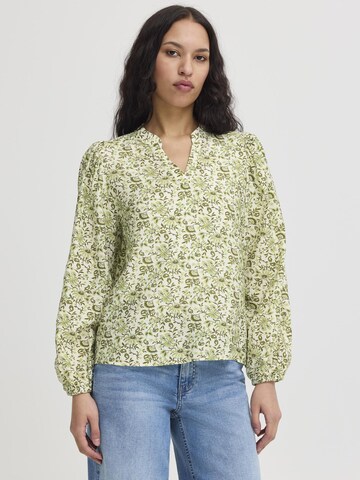 ICHI - Blusa 'HARPER' en verde: frente