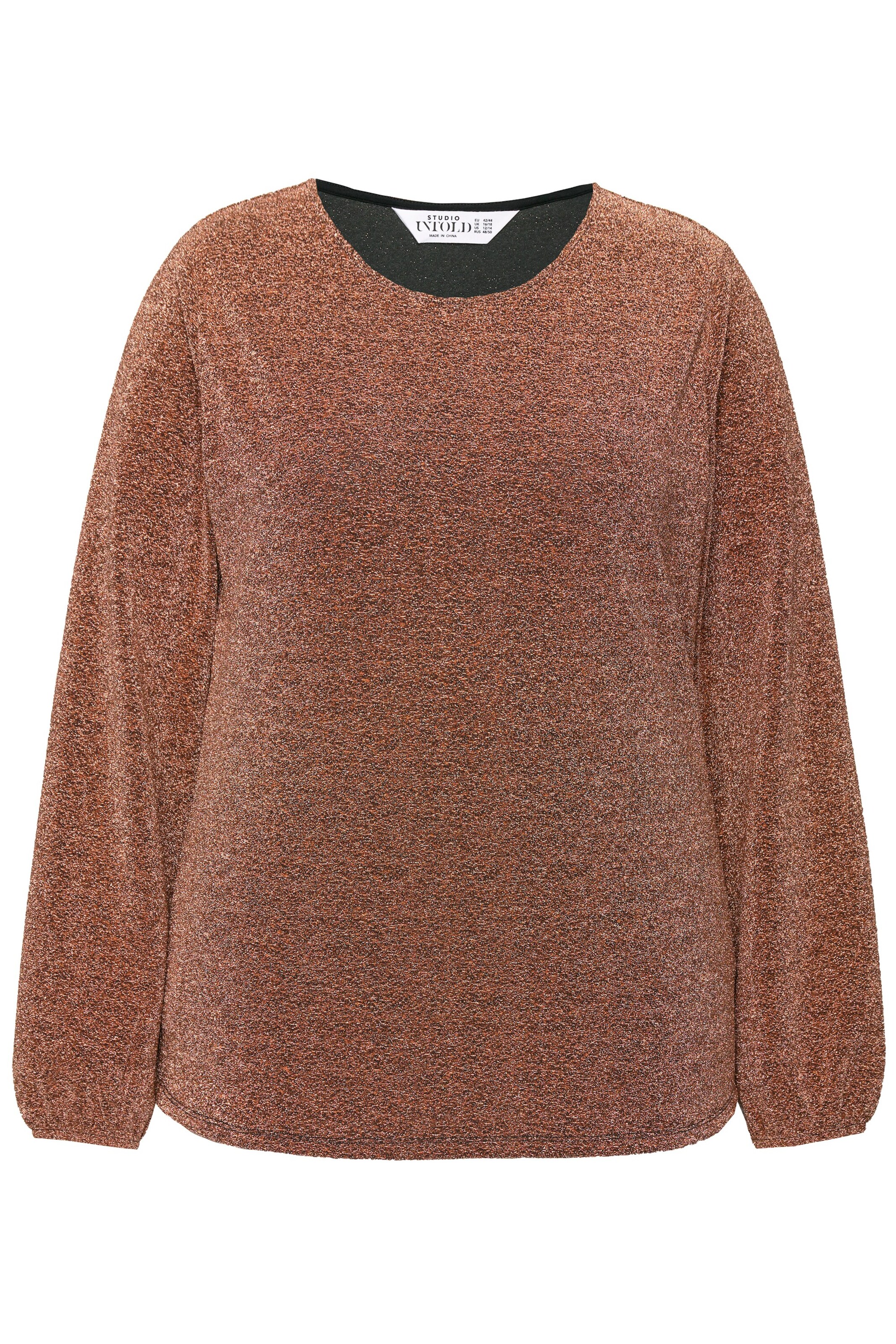 Studio Untold Shirt in Bruin: voorkant