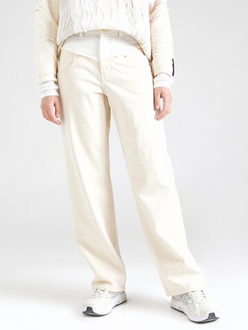 co'couture Wide leg Jeans in Beige: voorkant