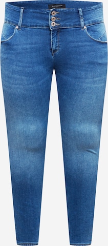 ONLY Carmakoma Skinny Jeans 'Anna' i blå: framsida