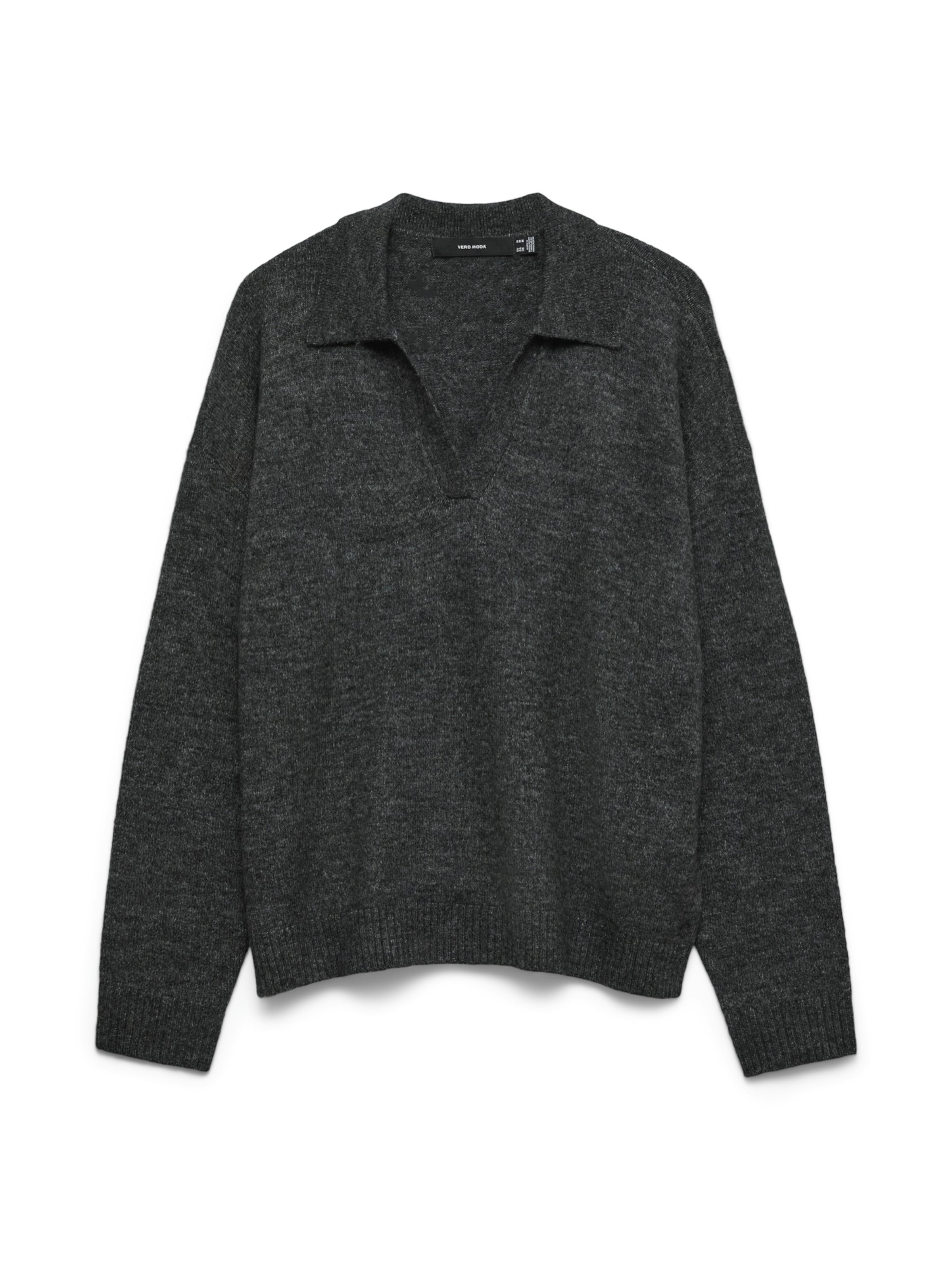 VERO MODA Pullover 'VMLEFILE' i grå: forside