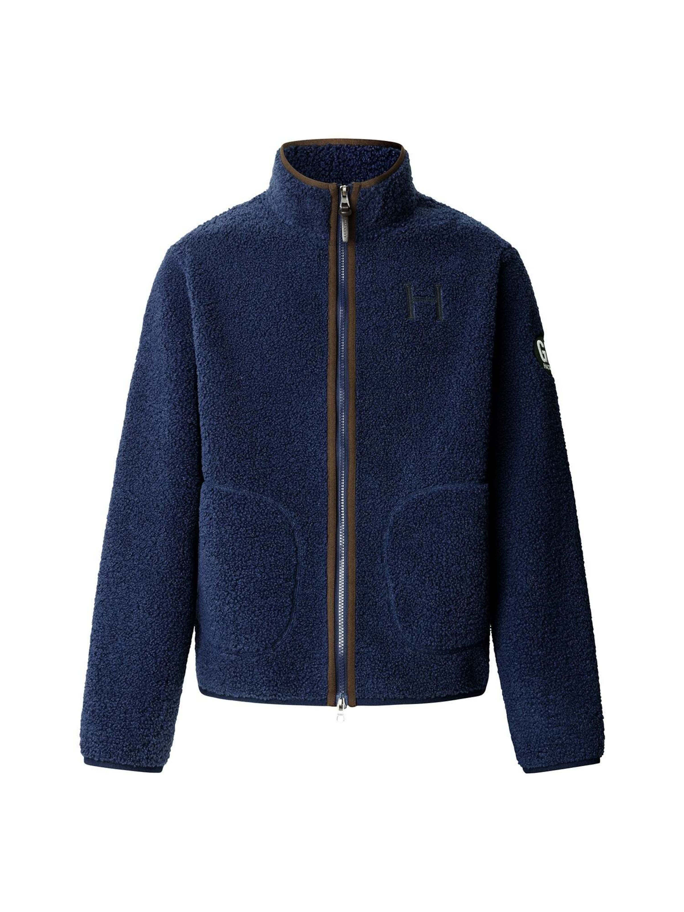 Hackett London Fleece Jacket in Blue: front