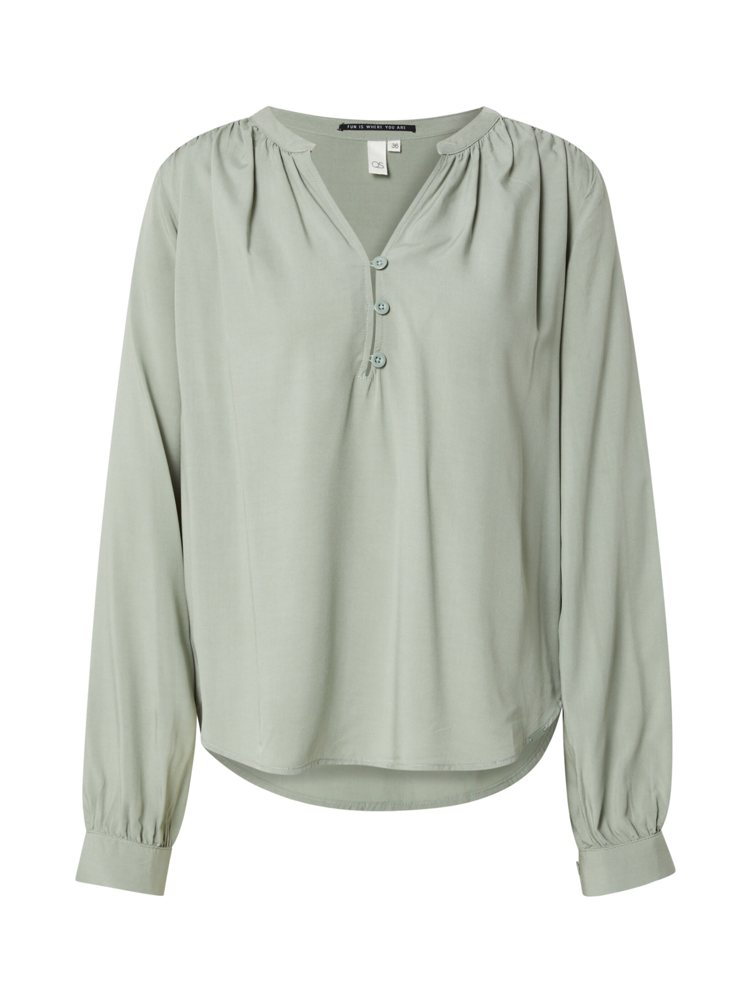QS Bluse in Grün: Vorderseite