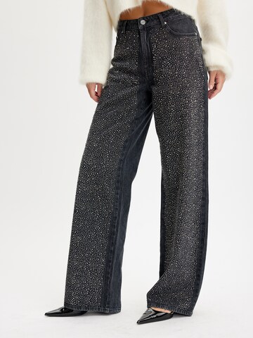 Gestuz Wide leg Jeans 'Zorah' in Grey: front