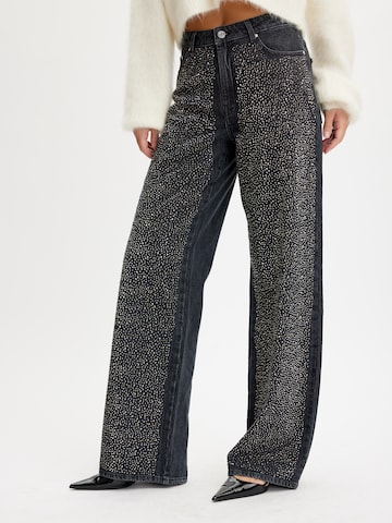 Gestuz Wide leg Jeans 'Zorah' in Grijs: voorkant