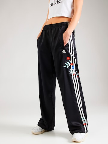 ADIDAS ORIGINALS Regular Pants 'FLORAL FIREBIRD' in Black: front