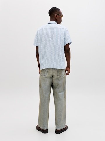 JACK & JONES Regular fit Button Up Shirt 'JORMONTAUK' in Blue