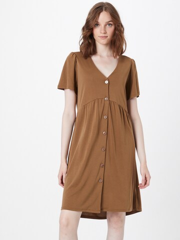 OBJECT Платье-рубашка 'WILMA' в Коричневый: спереди