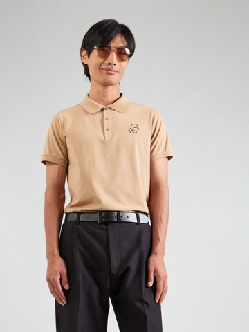 T-Shirt Karl Lagerfeld en beige : devant