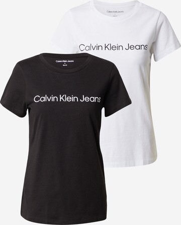 Calvin Klein Jeans Tričko – černá: přední strana