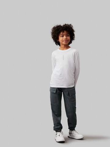 pilka Calvin Klein Jeans Siaurėjantis Kelnės 'ESSENTIAL'