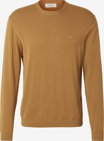 Pull-over REPLAY en marron : devant