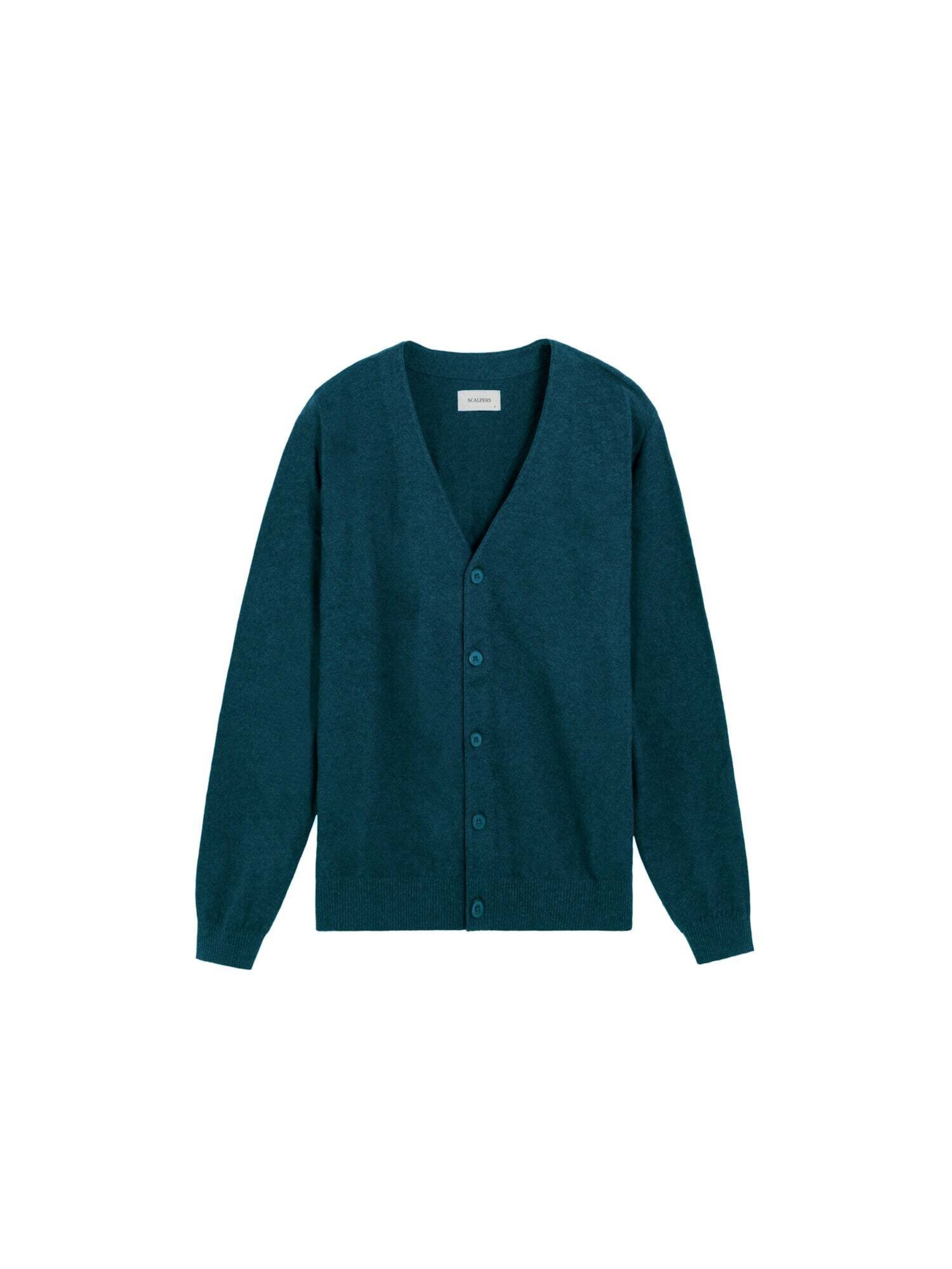 Scalpers Knit Cardigan in Green: front