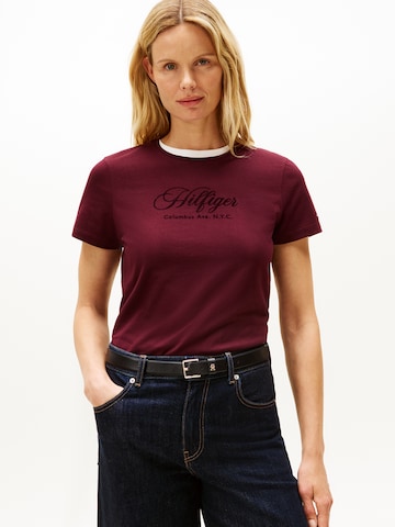 Maglietta di TOMMY HILFIGER in rosso: frontale