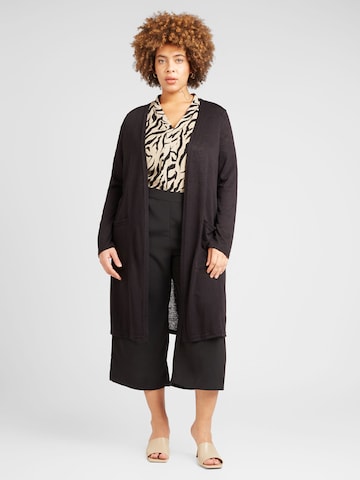 Cardigan 'SUMI' EVOKED en noir : devant