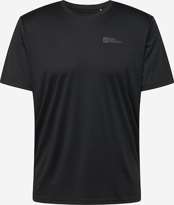 JACK WOLFSKIN Funktionsshirt in Schwarz: predná strana