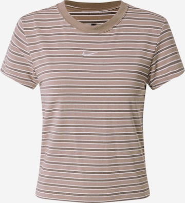 T-shirt Nike Sportswear en marron : devant