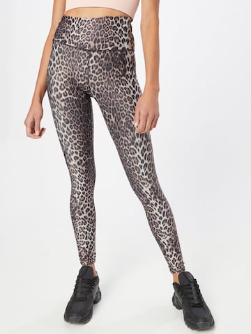 Athlecia Skinny Sportbroek 'Windia' in Bruin: voorkant