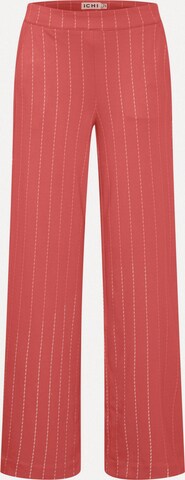 Wide Leg Pantalon ' Ruti ' ICHI en rouge : devant