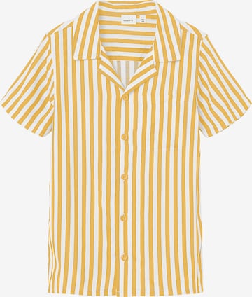 NAME IT - Ajuste regular Camisa 'FERANE' en amarillo: frente