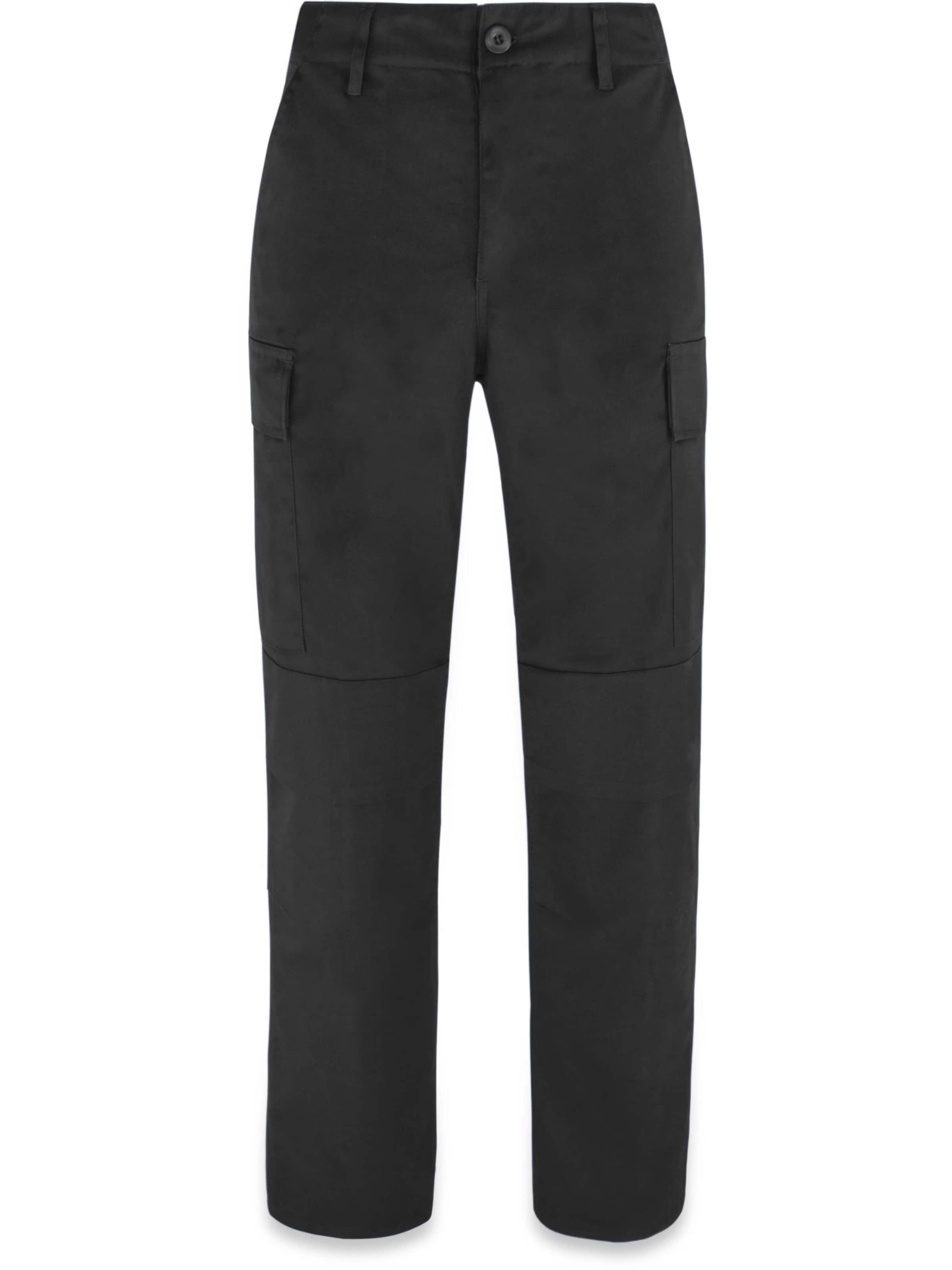 normani Regular Outdoorbroek ' Trooper ' in Zwart: voorkant