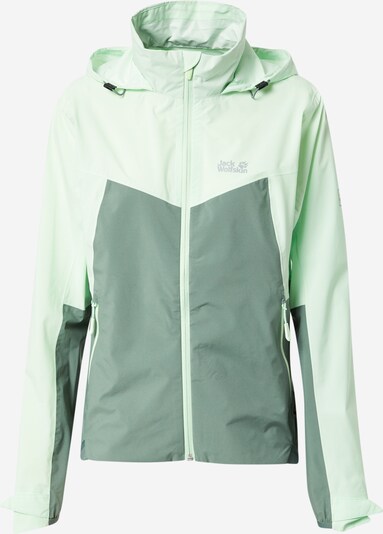 JACK WOLFSKIN Veste de sport en gris foncé / vert pastel, Vue avec produit