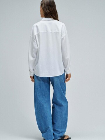 Chemisier 'Oversize Basic' Salsa Jeans en blanc