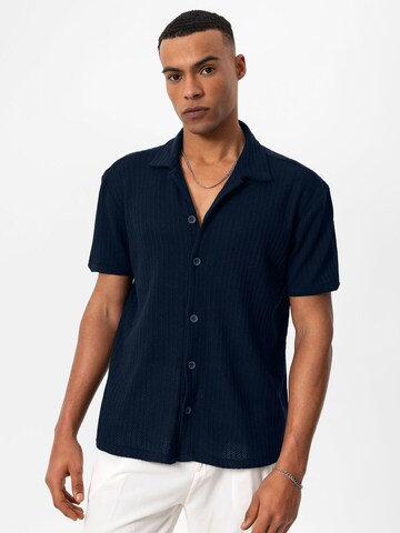 Coupe regular Vestes en maille 'Zagreb' Antioch en bleu : devant