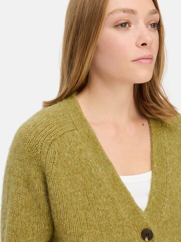 CAMEL ACTIVE Strickjacke mit Raglanärmeln und Knopfverschluss in Grün