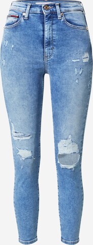 Skinny Jeans 'SYLVIA' de la Tommy Jeans pe albastru: față