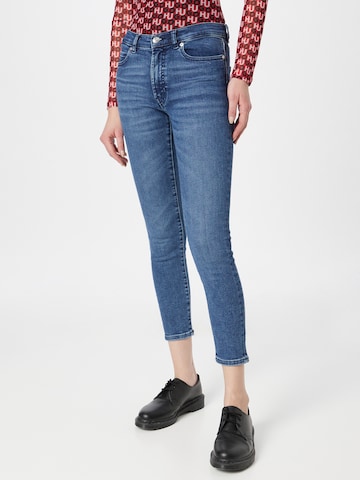 HUGO Red Skinny Jeans '932' in Blauw: voorkant