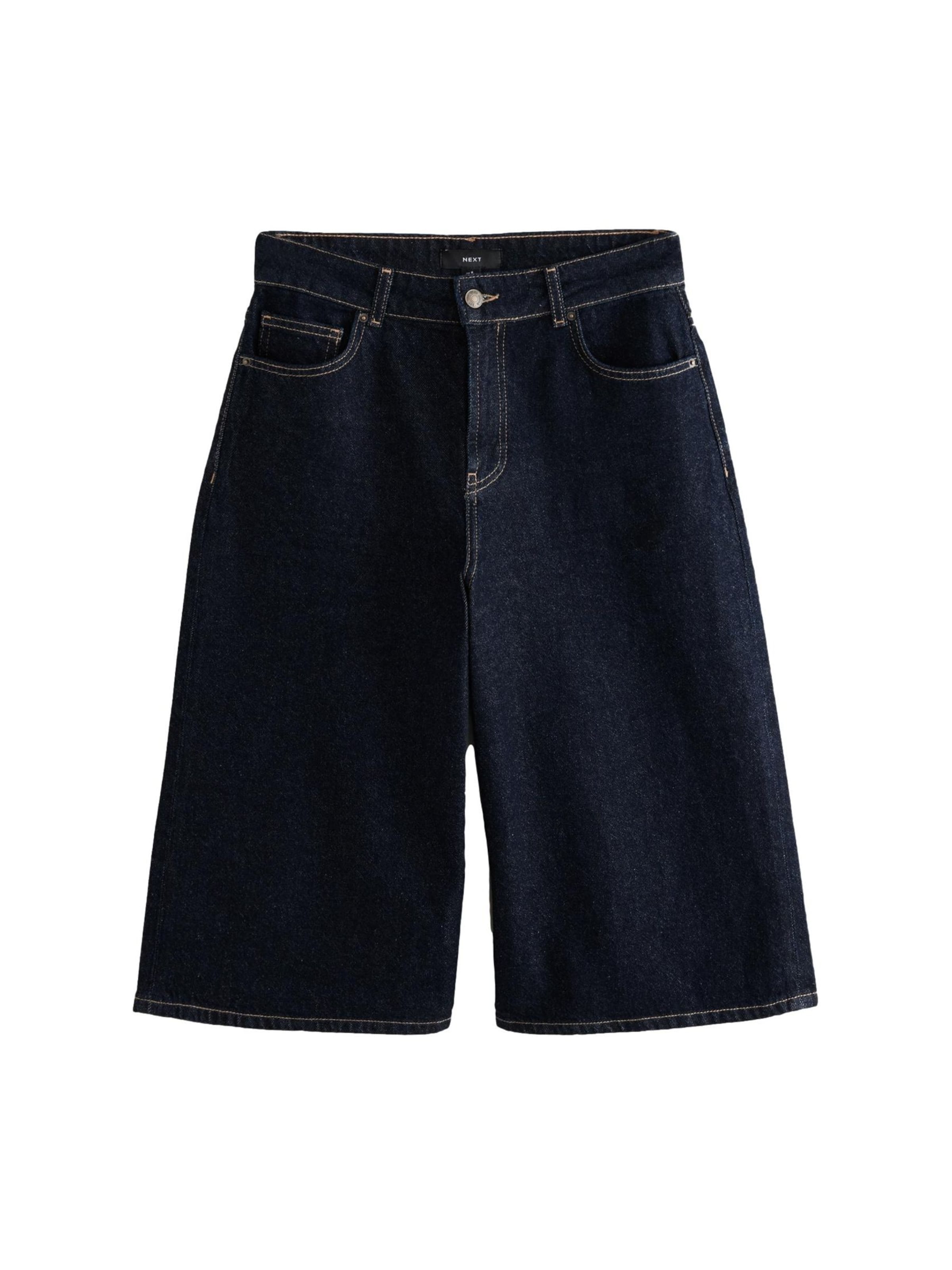 Wide leg Jeans de la Next pe negru: față