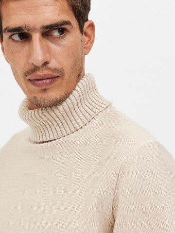 SELECTED HOMME Sweater 'Axel' in Beige