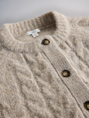 The Set Knit Cardigan in Beige
