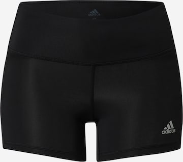 ADIDAS SPORTSWEAR Skinny Workout Pants in Black: front