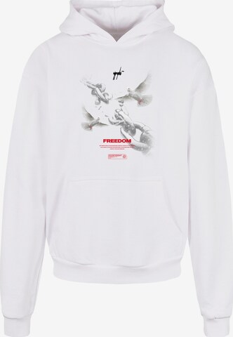 MJ Gonzales Sweatshirt 'Freedom' in Wit: voorkant