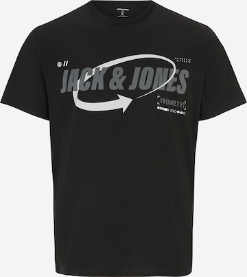 Jack & Jones Plus Μπλουζάκι 'BLACK' σε μαύρο: μπροστά